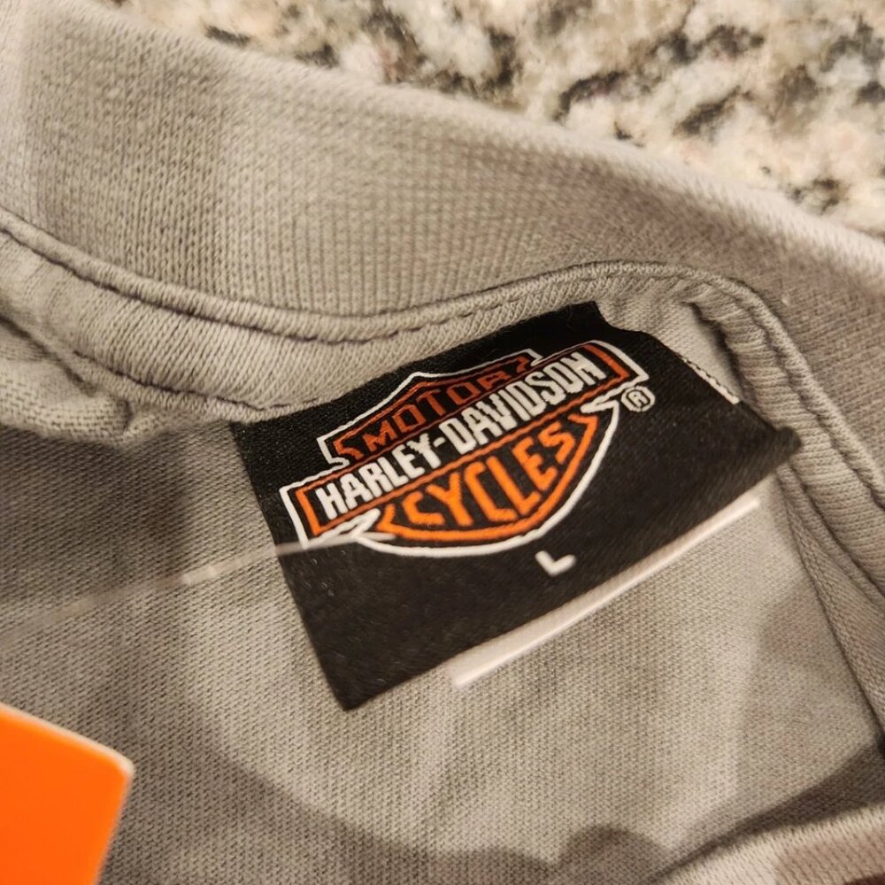 Vintage Harley Davidson 2002 Edison NJ Loud And Proud Grey Mens Large NWT - Picture 8 of 8